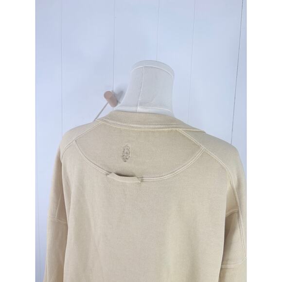Free People Movement Intercept Tunic Sweatshirt Size XS Oat Milk Beige - Picture 9 of 11